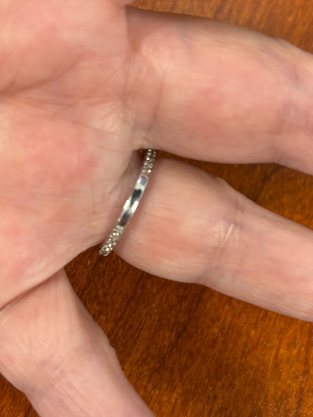 ZALES 1/2 cttw Diamond Eternity Band, 14k WG with Lifetime Protection Plan - Picture 5 of 9